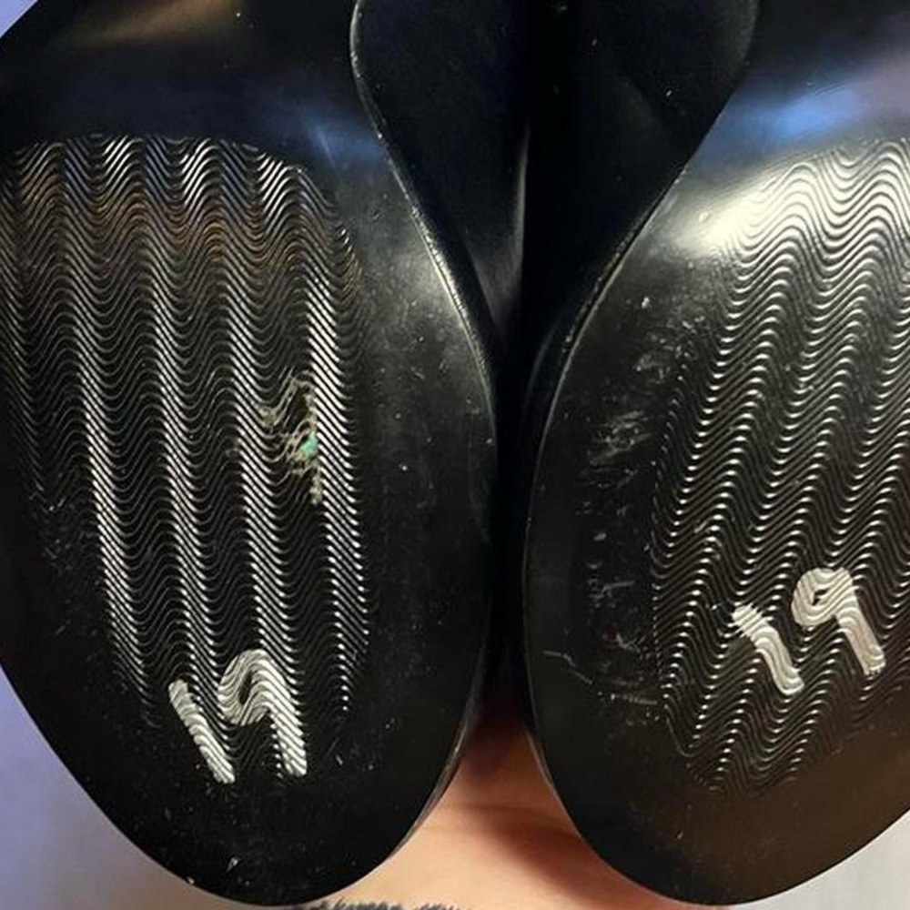 Demonia Black Heeled Boots with Gold Butterfly Accents - Picture 8 of 8